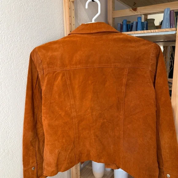 Coldwater Creek Orange Suede Blazer - Picture 4 of 4